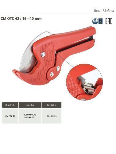 CANDAN OTOMATİK PVC BORU MAKASI 16 - 40 MM